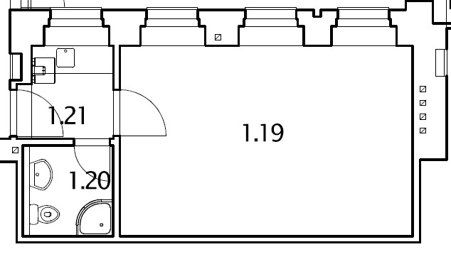 Pronájem kancelářských prostor 33 m² 5 planek hybernska