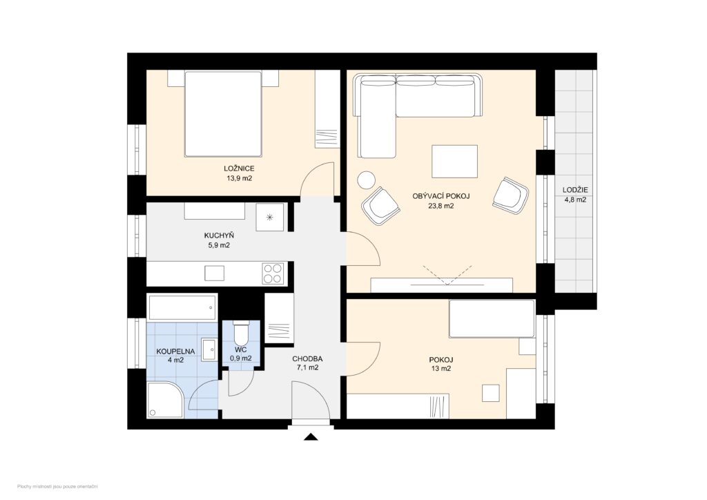 Prodej bytu 3+1, 69 m² - garáž 10 2D pud Byt 31 Hostivice