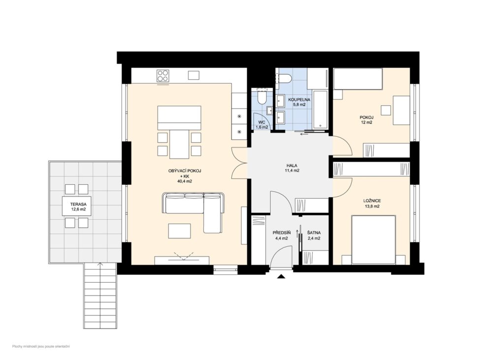 pronajem bytu 3kk 93 m2 kunratice ulice debolinska praha 4 reality vencovsky 41